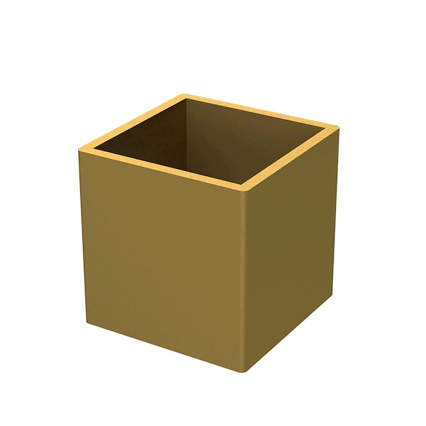 Designs Of Distinction 1" x 1" Square Ferrule - Satin Brass 01FRS1010SB1 - main